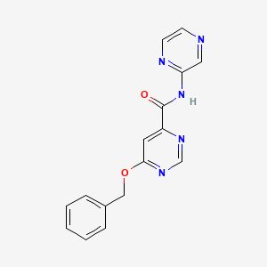 6-(benzyloxy)-N-(pyrazin-2-yl)pyrimidine-4-carboxamide