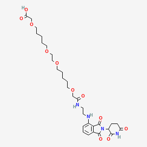 Pomalidomide-C2-amido-(C1-O-C5-O-C1)2-COOH