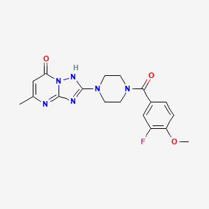 2-(4-(3-fluoro-4-methoxybenzoyl)piperazin-1-yl)-5-methyl-[1,2,4]triazolo[1,5-a]pyrimidin-7(4H)-one