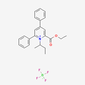 molecular formula C24H26BF4NO2 B2971981 1-(Butan-2-yl)-2-(ethoxycarbonyl)-4,6-diphenylpyridin-1-ium; tetrafluoroboranuide CAS No. 88064-70-4