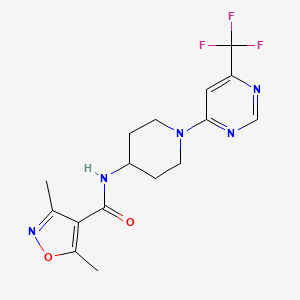 3,5-dimethyl-N-(1-(6-(trifluoromethyl)pyrimidin-4-yl)piperidin-4-yl)isoxazole-4-carboxamide