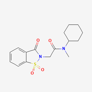 N-cyclohexyl-2-(1,1-dioxido-3-oxobenzo[d]isothiazol-2(3H)-yl)-N-methylacetamide