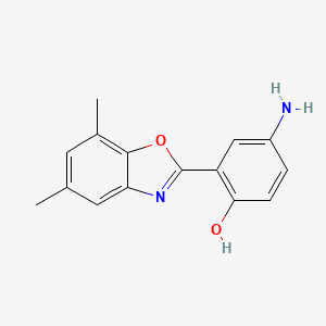 4-Amino-2-(5,7-dimethyl-benzooxazol-2-yl)-phenol