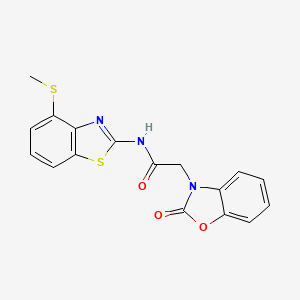 N-(4-(methylthio)benzo[d]thiazol-2-yl)-2-(2-oxobenzo[d]oxazol-3(2H)-yl)acetamide