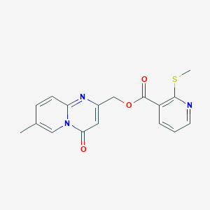(7-Methyl-4-oxopyrido[1,2-a]pyrimidin-2-yl)methyl 2-methylsulfanylpyridine-3-carboxylate