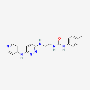 molecular formula C19H21N7O B2972014 1-(2-((6-(Pyridin-4-ylamino)pyridazin-3-yl)amino)ethyl)-3-(p-tolyl)urea CAS No. 1021213-61-5