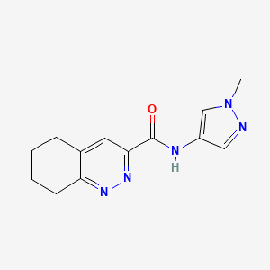 molecular formula C13H15N5O B2972017 N-(1-Methylpyrazol-4-yl)-5,6,7,8-tetrahydrocinnoline-3-carboxamide CAS No. 2415539-37-4