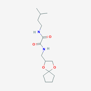 N1-(1,4-dioxaspiro[4.4]nonan-2-ylmethyl)-N2-isopentyloxalamide