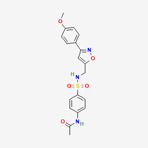 molecular formula C19H19N3O5S B2972041 N-{4-[({[3-(4-methoxyphenyl)-5-isoxazolyl]methyl}amino)sulfonyl]phenyl}acetamide CAS No. 339016-84-1