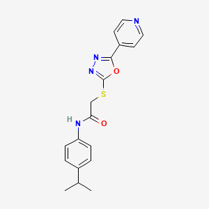 N-(4-propan-2-ylphenyl)-2-[(5-pyridin-4-yl-1,3,4-oxadiazol-2-yl)sulfanyl]acetamide