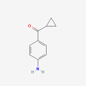 molecular formula C10H11NO B2972061 (4-Amino-phenyl)-cyclopropyl-methanone CAS No. 57189-90-9