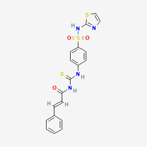 B2972069 (2E)-3-phenyl-N-{[4-(1,3-thiazol-2-ylsulfamoyl)phenyl]carbamothioyl}prop-2-enamide CAS No. 306766-79-0