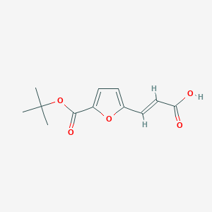 molecular formula C12H14O5 B2972076 (2E)-3-{5-[(tert-butoxy)carbonyl]furan-2-yl}prop-2-enoic acid CAS No. 2089278-96-4