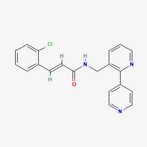 molecular formula C20H16ClN3O B2972079 (E)-N-([2,4'-联吡啶]-3-基甲基)-3-(2-氯苯基)丙烯酰胺 CAS No. 2035001-44-4