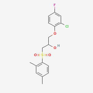 molecular formula C17H18ClFO4S B2972082 1-(2-Chloro-4-fluorophenoxy)-3-[(2,4-dimethylphenyl)sulfonyl]-2-propanol CAS No. 478079-87-7