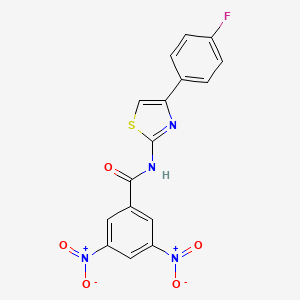 N-[4-(4-fluorophenyl)-1,3-thiazol-2-yl]-3,5-dinitrobenzamide
