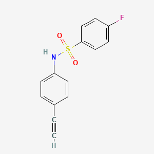 molecular formula C14H10FNO2S B2972091 N-(4-ethynylphenyl)-4-fluorobenzenesulfonamide CAS No. 691873-32-2
