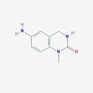 molecular formula C9H11N3O B2972097 6-Amino-1-methyl-3,4-dihydroquinazolin-2(1H)-one CAS No. 1802660-40-7