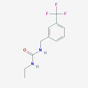 molecular formula C11H13F3N2O B2972103 1-Ethyl-3-[[3-(trifluoromethyl)phenyl]methyl]urea CAS No. 1623905-27-0