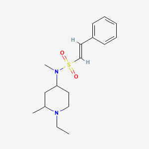 molecular formula C17H26N2O2S B2972110 (E)-N-(1-Ethyl-2-methylpiperidin-4-YL)-N-methyl-2-phenylethenesulfonamide CAS No. 1385619-47-5