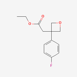 molecular formula C13H15FO3 B2972113 Ethyl [3-(4-fluorophenyl)oxetan-3-YL]acetate CAS No. 1393545-12-4