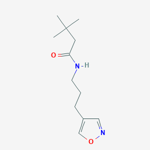 molecular formula C12H20N2O2 B2972139 3,3-dimethyl-N-[3-(1,2-oxazol-4-yl)propyl]butanamide CAS No. 1903103-31-0