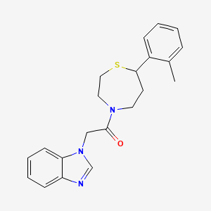 2-(1H-benzo[d]imidazol-1-yl)-1-(7-(o-tolyl)-1,4-thiazepan-4-yl)ethanone