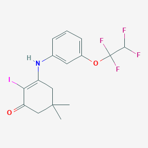 2-Iodo-5,5-dimethyl-3-((3-(1,1,2,2-tetrafluoroethoxy)phenyl)amino)cyclohex-2-EN-1-one