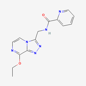 molecular formula C14H14N6O2 B2972155 N-((8-ethoxy-[1,2,4]triazolo[4,3-a]pyrazin-3-yl)methyl)picolinamide CAS No. 2034599-02-3