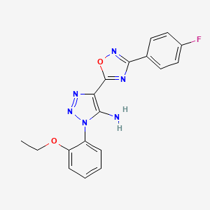 1-(2-ethoxyphenyl)-4-(3-(4-fluorophenyl)-1,2,4-oxadiazol-5-yl)-1H-1,2,3-triazol-5-amine