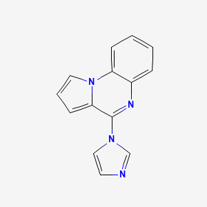 molecular formula C14H10N4 B2972172 4-(1H-imidazol-1-yl)pyrrolo[1,2-a]quinoxaline CAS No. 478043-24-2