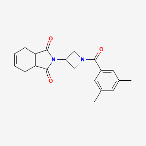 molecular formula C20H22N2O3 B2972179 2-(1-(3,5-dimethylbenzoyl)azetidin-3-yl)-3a,4,7,7a-tetrahydro-1H-isoindole-1,3(2H)-dione CAS No. 1904317-49-2