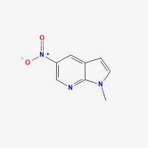 molecular formula C8H7N3O2 B2972201 1-Methyl-5-nitro-1H-pyrrolo[2,3-b]pyridine CAS No. 1135437-92-1