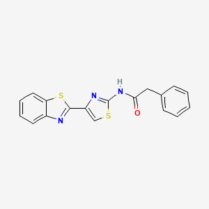 N-[4-(1,3-benzothiazol-2-yl)-1,3-thiazol-2-yl]-2-phenylacetamide