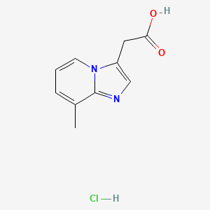 2-{8-Methylimidazo[1,2-a]pyridin-3-yl}acetic acid hydrochloride