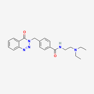 molecular formula C21H25N5O2 B2972238 N-(2-(二乙氨基)乙基)-4-((4-氧代苯并[d][1,2,3]三嗪-3(4H)-基)甲基)苯甲酰胺 CAS No. 440330-34-7