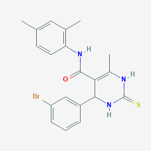 molecular formula C20H20BrN3OS B2972247 4-(3-溴苯基)-N-(2,4-二甲苯基)-6-甲基-2-硫代-1,2,3,4-四氢嘧啶-5-甲酰胺 CAS No. 431057-64-6