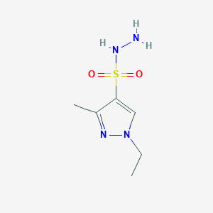 molecular formula C6H12N4O2S B2972253 1-ethyl-3-methyl-1H-pyrazole-4-sulfonohydrazide CAS No. 1006356-38-2