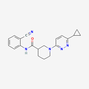 molecular formula C20H21N5O B2972264 N-(2-cyanophenyl)-1-(6-cyclopropylpyridazin-3-yl)piperidine-3-carboxamide CAS No. 2176069-13-7