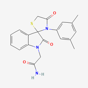 2-(3'-(3,5-Dimethylphenyl)-2,4'-dioxospiro[indoline-3,2'-thiazolidin]-1-yl)acetamide