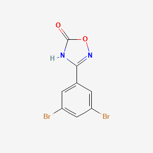 molecular formula C8H4Br2N2O2 B2972272 3-(3,5-Dibromophenyl)-1,2,4-oxadiazol-5-ol CAS No. 1934767-12-0