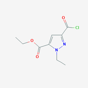 Ethyl 5-carbonochloridoyl-2-ethylpyrazole-3-carboxylate