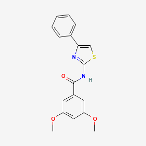 3,5-dimethoxy-N-(4-phenyl-1,3-thiazol-2-yl)benzamide