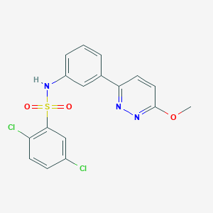 molecular formula C17H13Cl2N3O3S B2972279 2,5-dichloro-N-(3-(6-methoxypyridazin-3-yl)phenyl)benzenesulfonamide CAS No. 922812-90-6