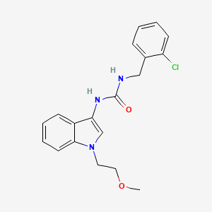 molecular formula C19H20ClN3O2 B2972287 1-(2-氯苄基)-3-(1-(2-甲氧基乙基)-1H-吲哚-3-基)脲 CAS No. 922991-93-3