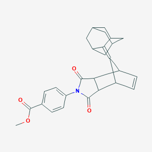 molecular formula C27H27NO4 B297229 Methyl 4-[10-(2-adamantylidene)-3,5-dioxo-4-azatricyclo[5.2.1.02,6]dec-8-en-4-yl]benzoate 