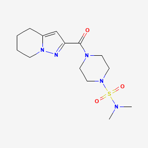 N,N-dimethyl-4-(4,5,6,7-tetrahydropyrazolo[1,5-a]pyridine-2-carbonyl)piperazine-1-sulfonamide