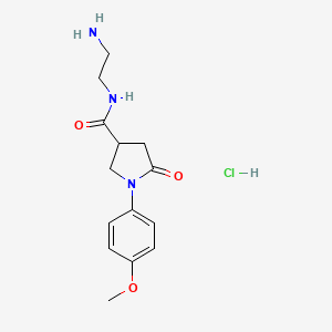 N-(2-Aminoethyl)-1-(4-methoxyphenyl)-5-oxopyrrolidine-3-carboxamide hydrochloride