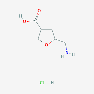 5-(Aminomethyl)oxolane-3-carboxylic acid;hydrochloride