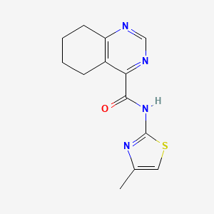 molecular formula C13H14N4OS B2972312 N-(4-Methyl-1,3-thiazol-2-yl)-5,6,7,8-tetrahydroquinazoline-4-carboxamide CAS No. 2415543-26-7